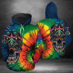 Cool Hippie Skull Multicolor Amazing Rpry Hoodie