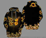 Gift For Butterfly Lover Gift For Hippie Sunflower Butterfly And Faith Iugr Hoodie