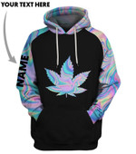 Gift For Hippie Pot Leaf Best Buds Ever Hologram Color Personalized Name Us Size Hoodie
