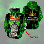 Gift For Hippie Gift For Pot Leaf Lover Day Skull Crown Smoking The Smoker The Myth The Legend Personalized Name Hoodie