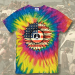 Sunflower Peace America Tie Dye TShirt