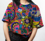 Hippie Flower Pattern Color T-Shirt