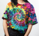 Bear Ty dye Pattern T-Shirt