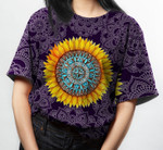 Mandala Sun Flower Hippe T-Shirt