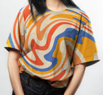 70s Retro Swirl Color Abstract T-Shirt