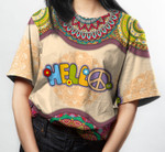 Hippie Hello Mandala Pattern T-Shirt