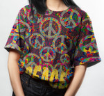 Peace Love Pattern Hippie T-Shirt
