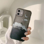 Clouds & Moon Shockproof iPhone Case