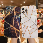 Electroplated Geometric Marble iPhone Case