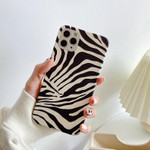 Zebra Pattern Leather iPhone Case