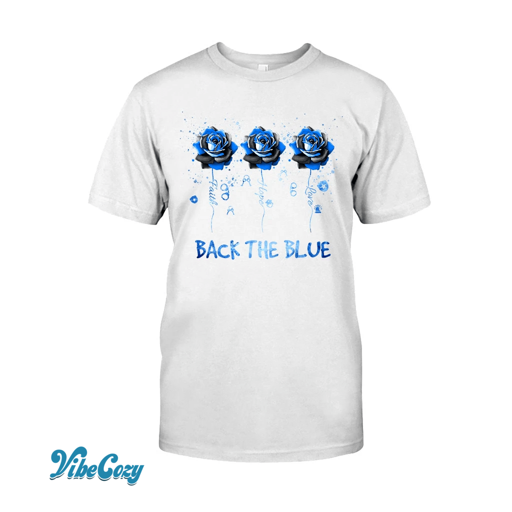 Blue Roses - Police Officer T-shirt And Hoodie