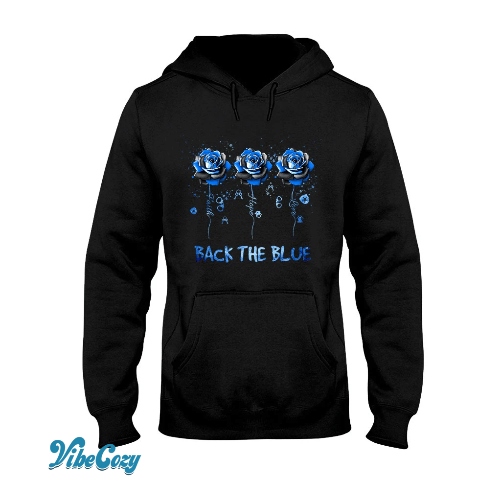 Blue Roses - Police Officer T-shirt And Hoodie