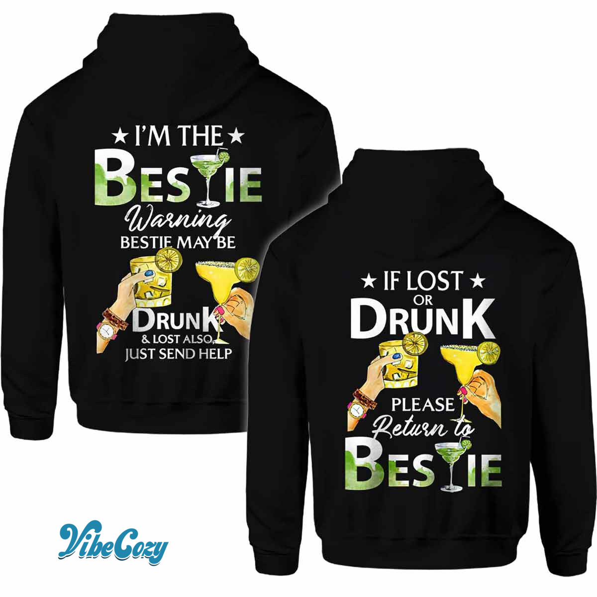 If Lost Or Drunk - Sister Matching All Over Printed Hoodie
