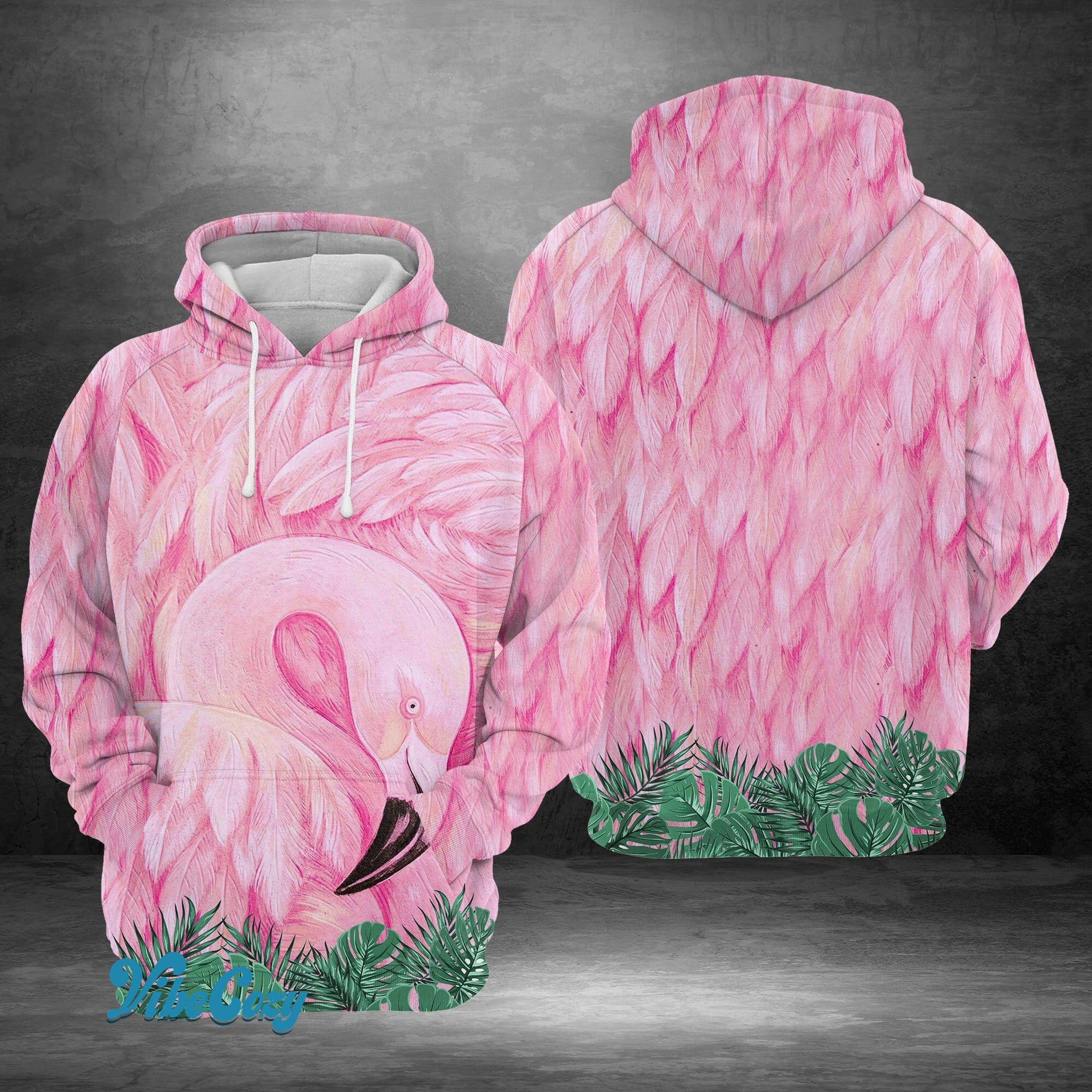 Beautiful Flamingo Pink Hoodie 3D All over print