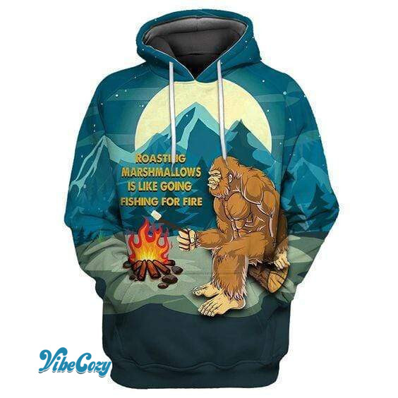 Camping Chill BigFoot Hoodie 3D