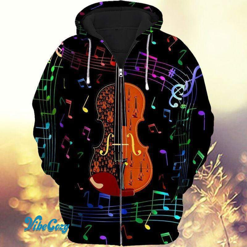 Colorful Music Violin Hoodie 3D #V