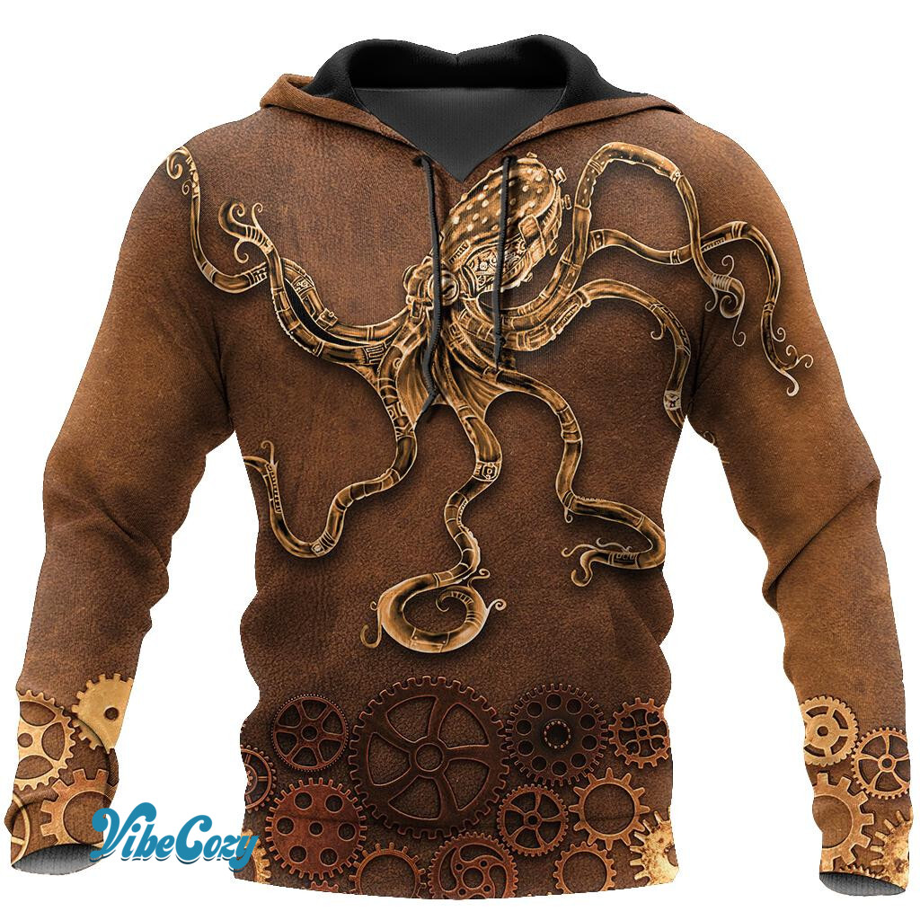 Octopus Steampunk Mechanic All Over Printed Hoodie For Men and Women DD11102001CL-NDD-TN