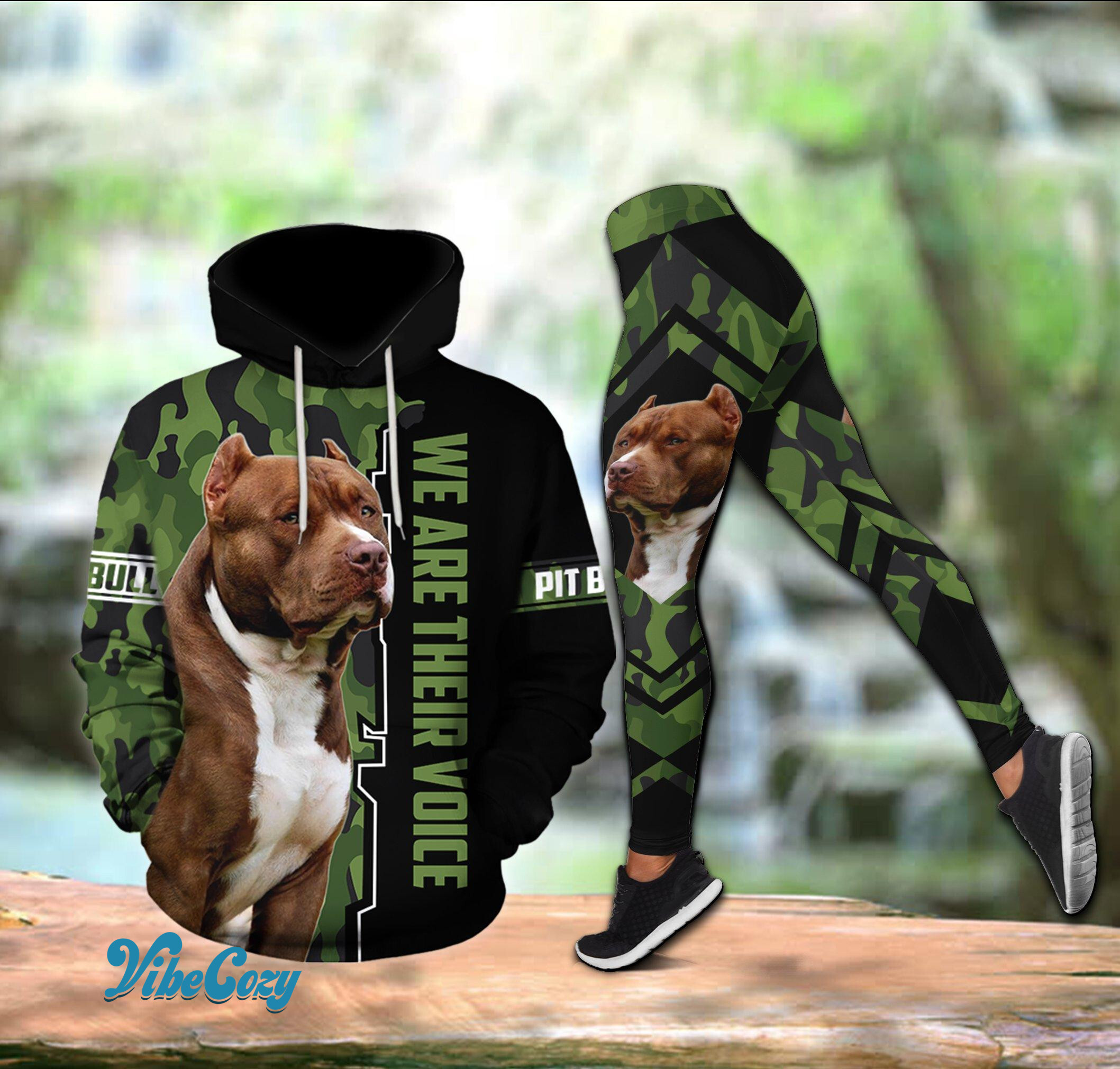 We Are Their Voice Pit Bull Combo Hoodie + Legging DD09262002-TN