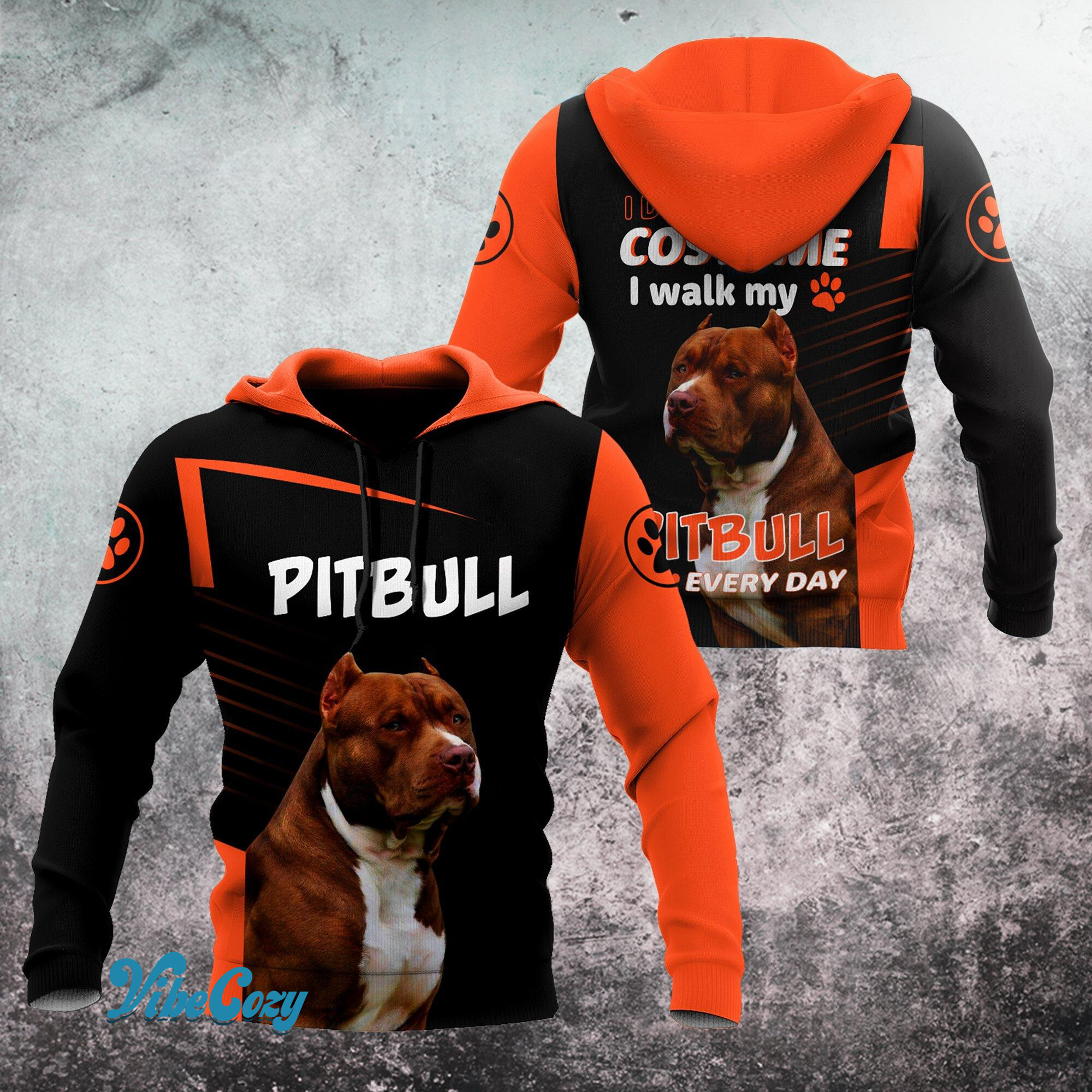 Pit Bull Lovers 3D All Over Print Hoodie T Shirt For Men and Women TN25092002
