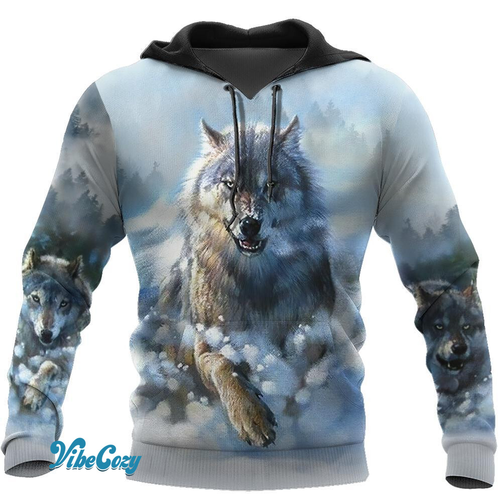 Native Wolf 3D All Over Print Hoodie T Shirt For Men and Women NTN09052003-TN