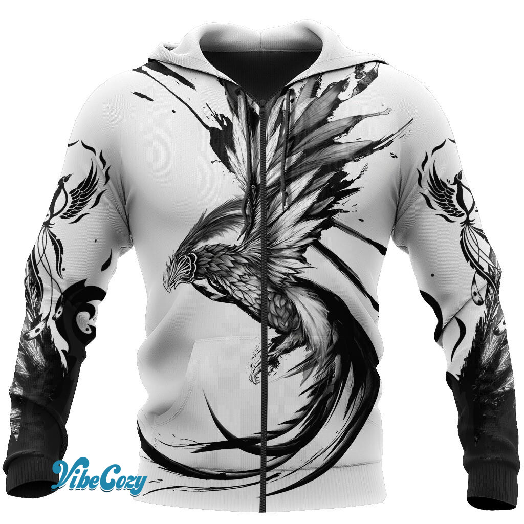 Phoenix Tattoo Style 3D All Over Printed Hoodie Shirt by SUN AM220501-SU