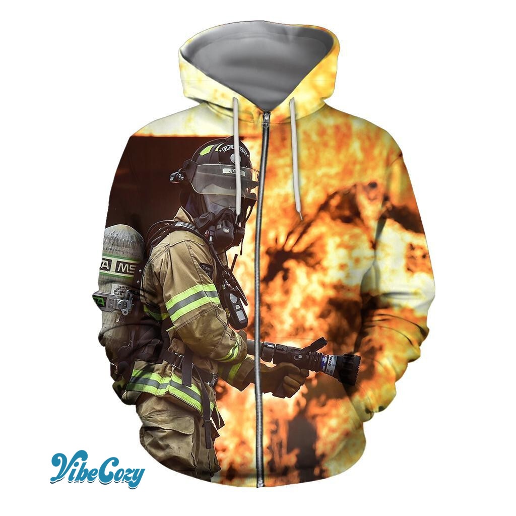 Firefighter On The Fire Hoodie For Men And Women TQH