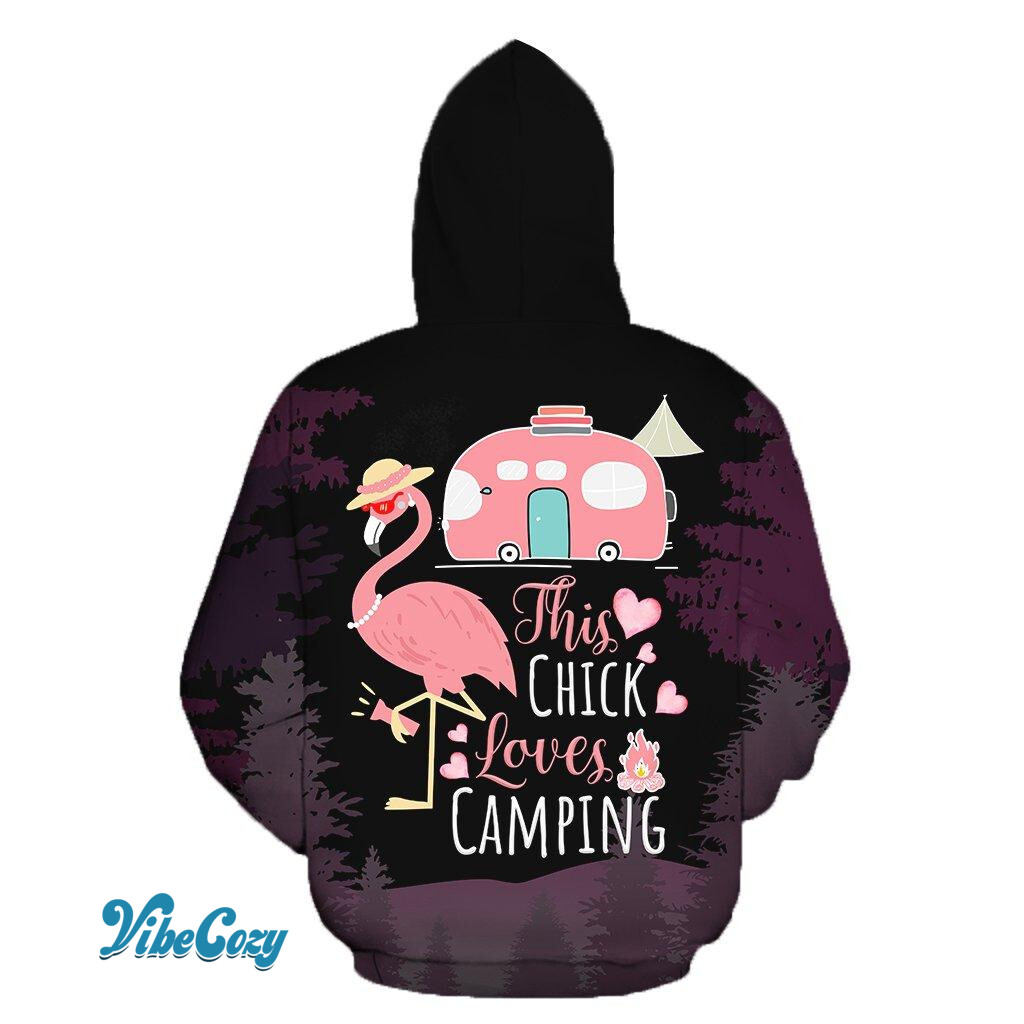 All Over Print This Chick Loves Camping Hoodie For Women NTN08242004-MEI