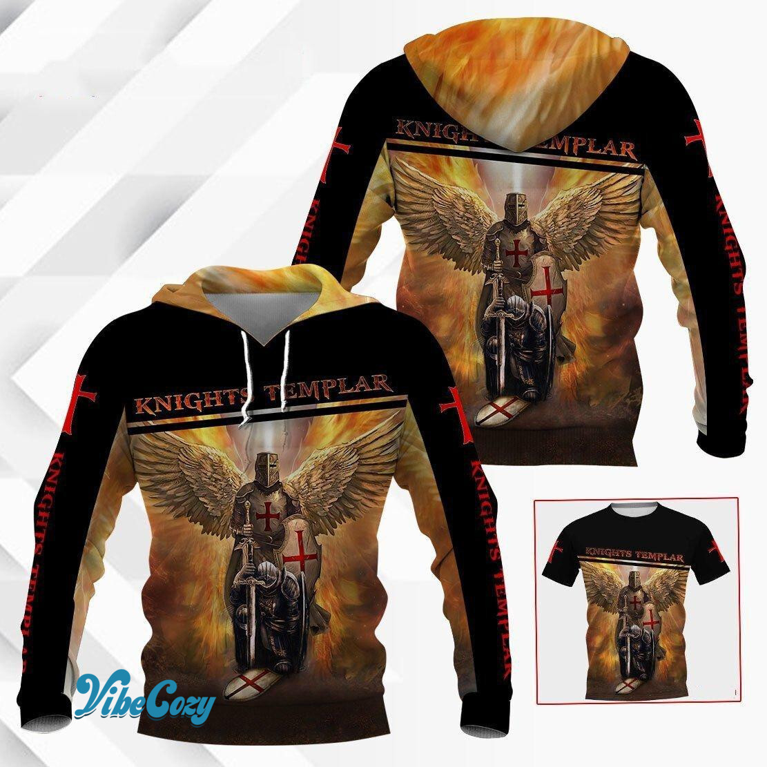 Knight Templar 3D All Over Printed Shirt Hoodie MP935