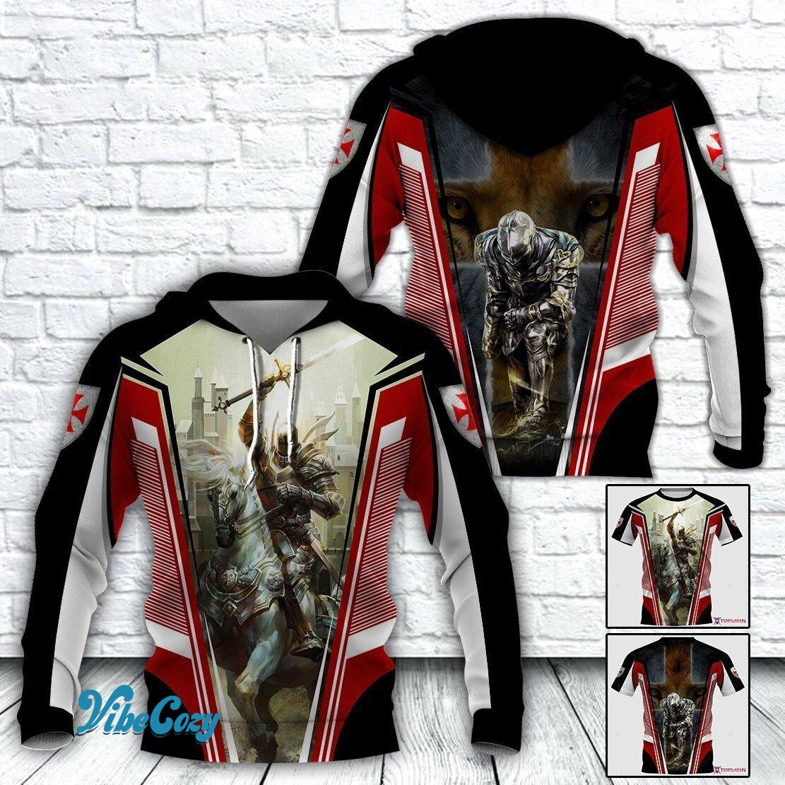 Knight Templar 3D All Over Printed Shirt Hoodie MP929