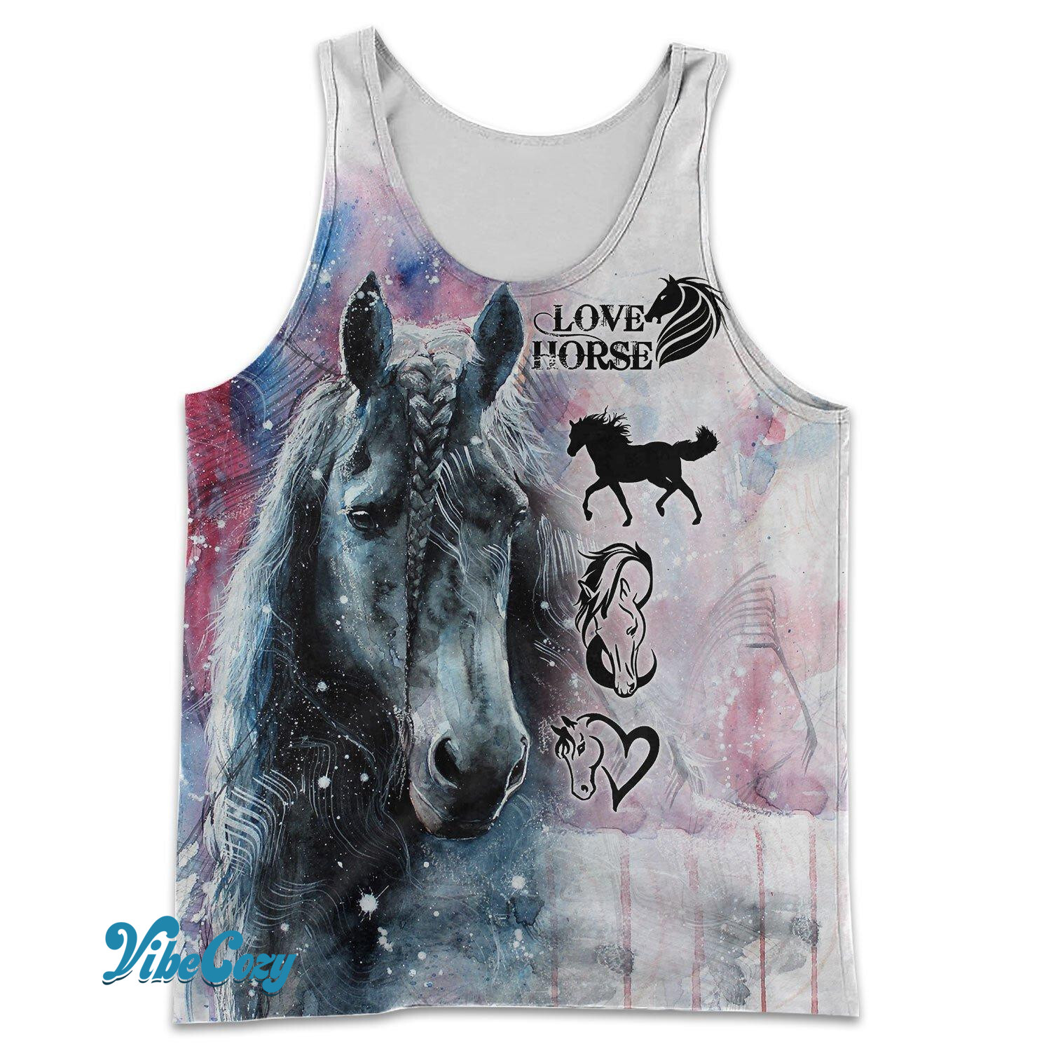 Love Beautiful Winter Horse Art 3D All Over Printed Shirt Hoodie For Men And Women MP050403