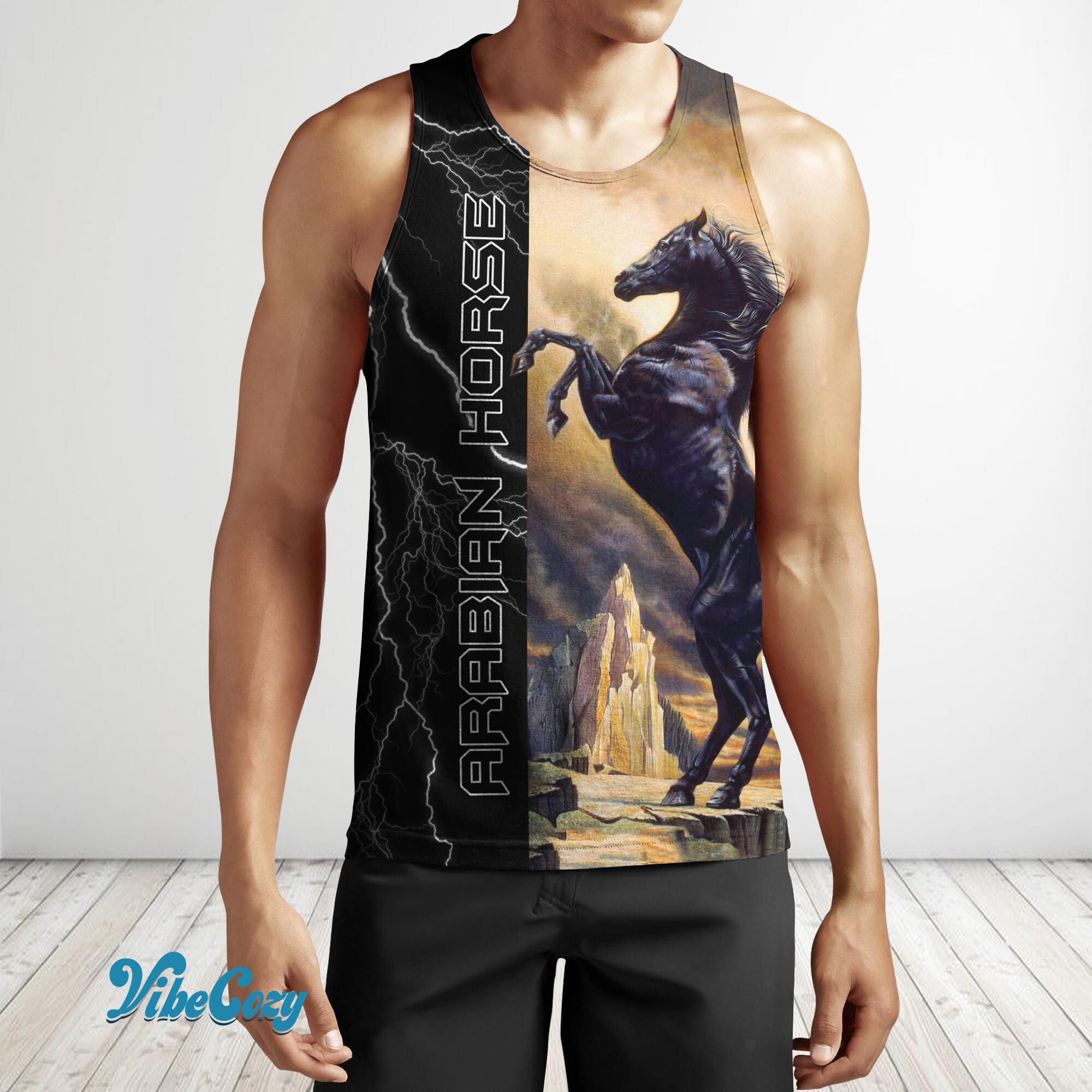 Black Stallion Arabian Horse 3D All Over Printed Shirt Hoodie Pi301202-MP
