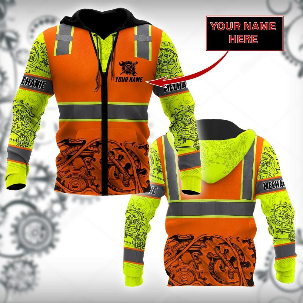 Mechanic Safety Custom Name 3D All Over Printed Hoodie For Men and Women AM112033-TN