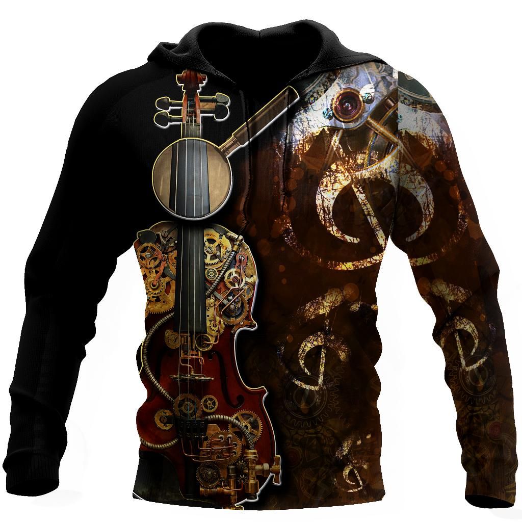 Steampunk Violin Mechanic All Over Printed Hoodie For Men and Women MH11112001CL-TN