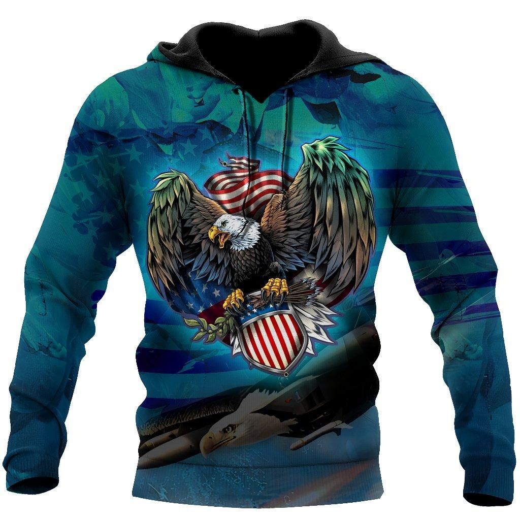 Beautiful All Over Printed American Eagle Hoodie MH1209201-MEI
