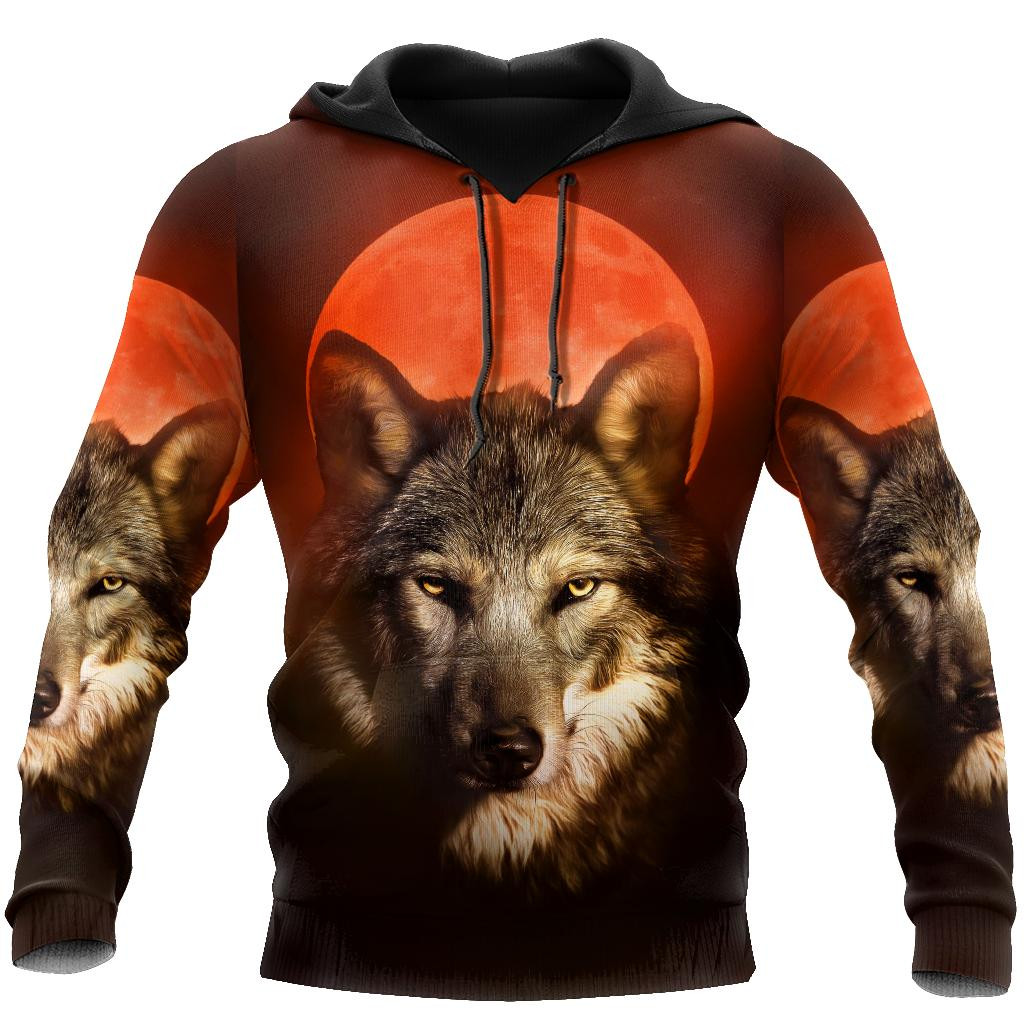 Wolf 3D All Over Print Hoodie T Shirt For Men and Women Pi04092005S-TN