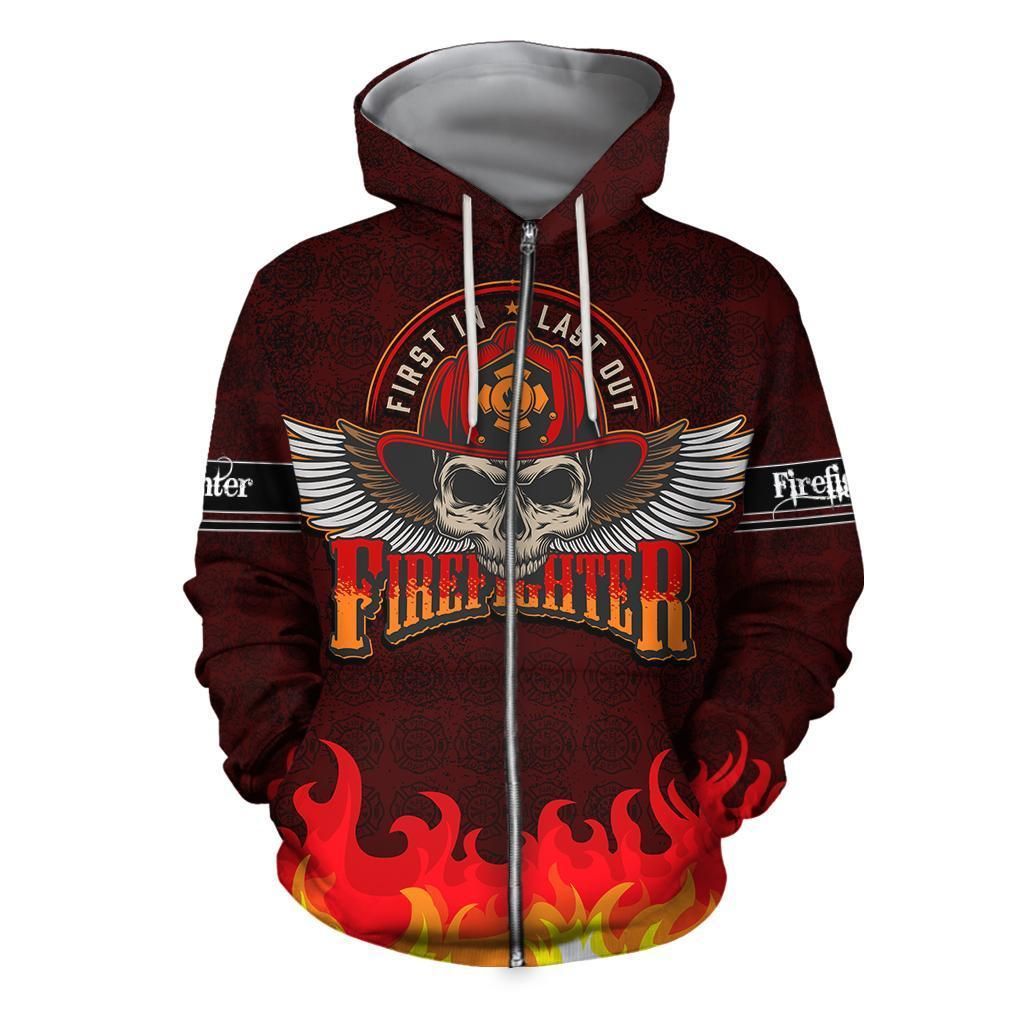 Cool Skull Firefighter Hoodie For Men And Women DQB08242002-TQH