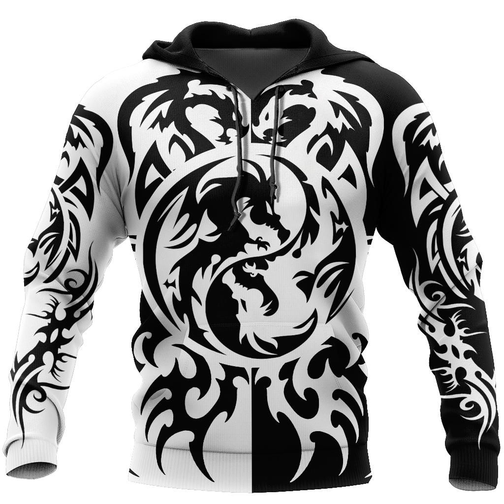 Dragon Tattoo Art Hoodie T Shirt For Men and Women HAC050502-NM