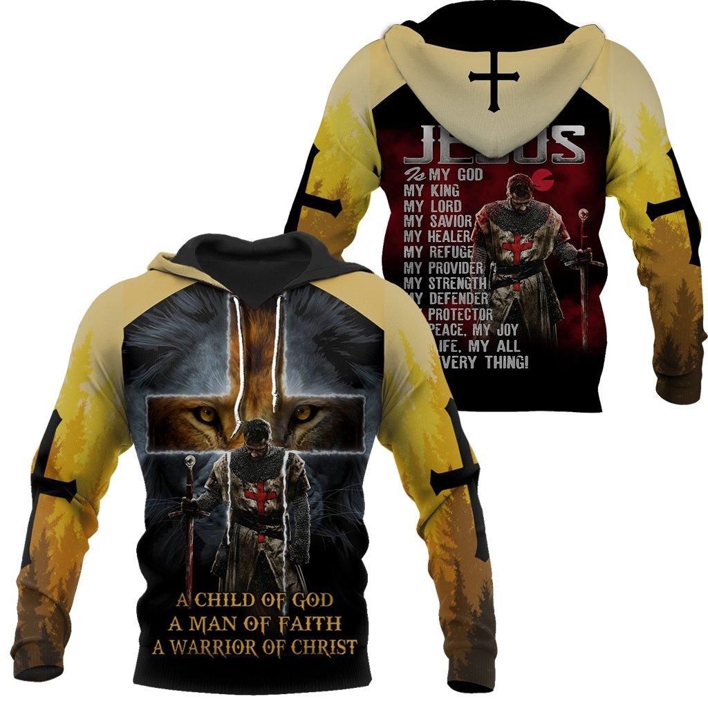 Knight God Jesus 3D All Over Printed Shirt Hoodie For Men And Women JJ240301-MP