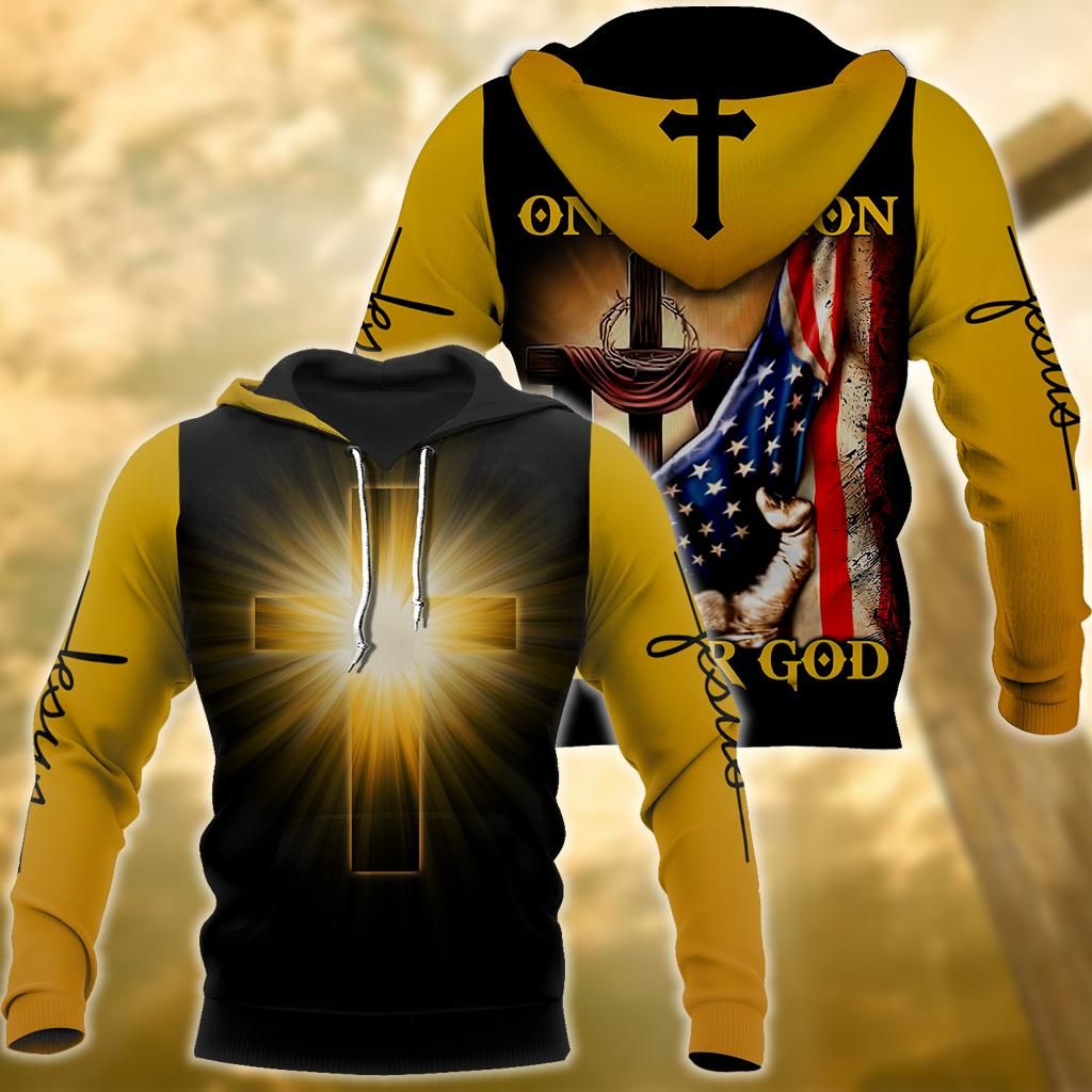 Easter God Jesus One Nation Under God 3D All Over Printed Shirt Hoodie JJ020402-MP