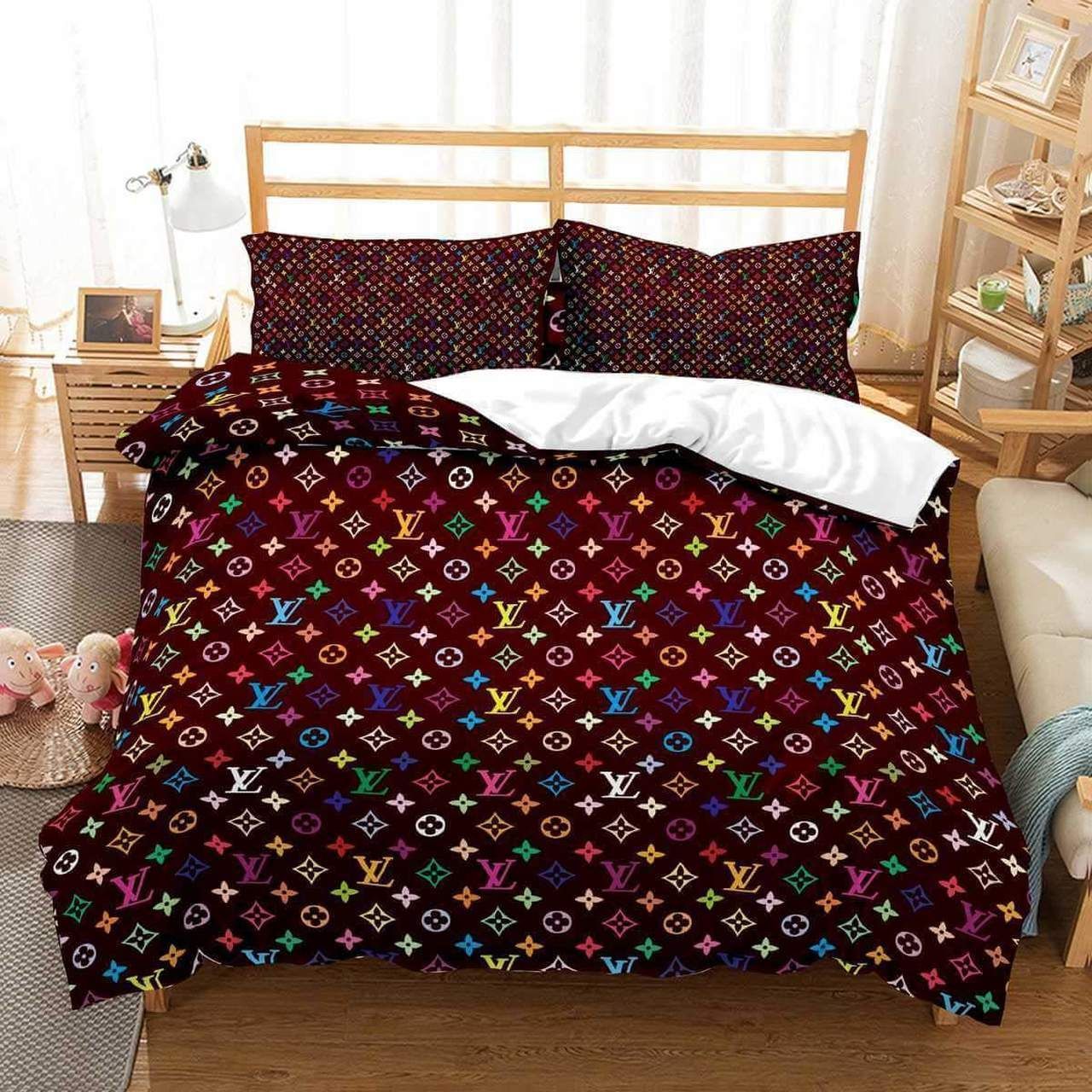 Duvet Covers and Pillow Case set - Louis vuitton 25 3d personalized bedding sets duvet cover bedroom sets bedset bedlinen - set 3 pcs (1 duvet cover + 2 pillowcases) / full
