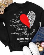 Love half of my heart is in heaven with my angel T Shirt Hoodie Sweater H97