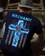 American flag cross Wrench spanner mechanic T Shirt Hoodie Sweater H94