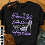 February Girls Are Sunshine Mixed With A Little Hurricane T shirt Hoodie Sweater H94