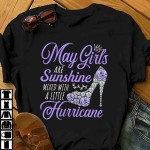 May Girl Are Sunshine Mixed With A Little Hurricane T shirt Hoodie Sweater H94
