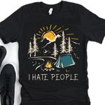 Camping in the mountains i hate people T Shirt Hoodie Sweater H94