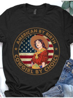 American by birth cowgirl by choice T shirt Hoodie Sweater H97