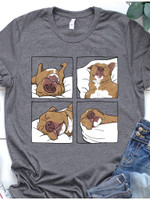 Sleeping Pit bull T shirt Hoodie Sweater H97