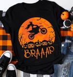 Witch Biker Halloween Braaap Motorcross T shirt Hoodie Sweater H97