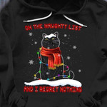 Black cat christmas on the naughty list and i regret nothing T shirt Hoodie Sweater H97