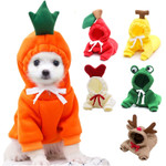 Cute Fruit Dog Clothes for Small Dogs hoodies Warm Fleece Pet Clothing Puppy Cat Costume Coat for French Jacket Suit
